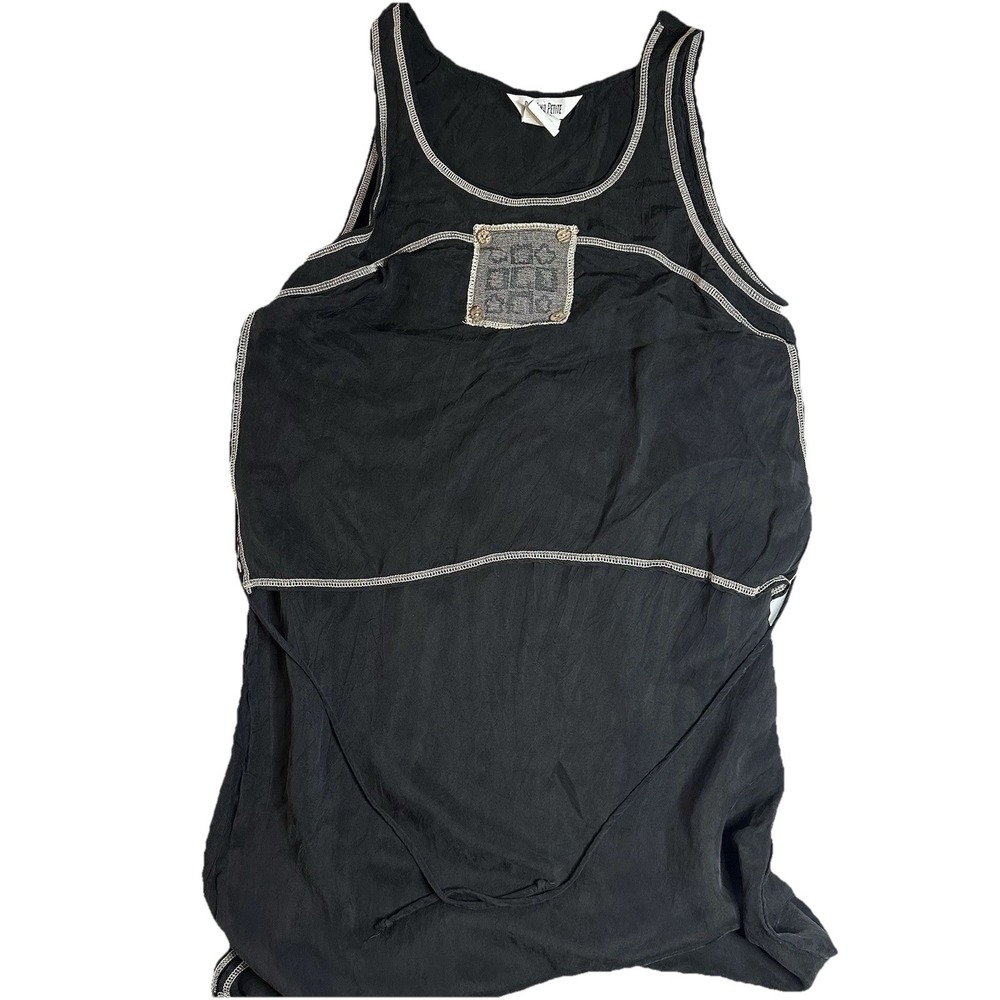 VTG Nina Piccalino Maxi Dress 10P Whimsigoth Lagenlook 90s Grunge Artsy USA Made